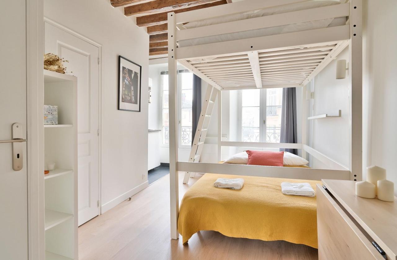 Stylish Mezzanine Studio In The Heart Of Paris 3F Extérieur photo